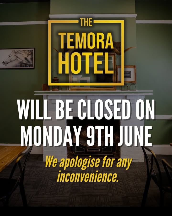 Featured image for “Temora Hotel Closure Announcement: Monday 9th June”