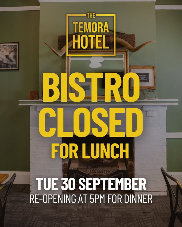 Featured image for “Dinner Service Announcement: Bistro Closure at The Temora”