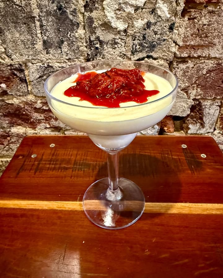 Featured image for “Panna Cotta with Strawberries at Temora Hotel”