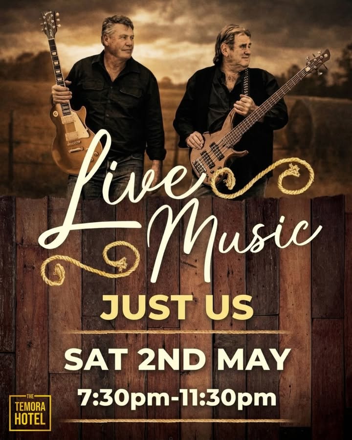 Featured image for “Live Music with Just Us at Temora Hotel”