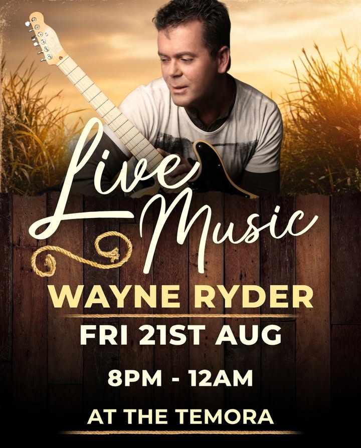 Featured image for “Wayne Ryder Live at Temora Hotel – Friday 21st August”